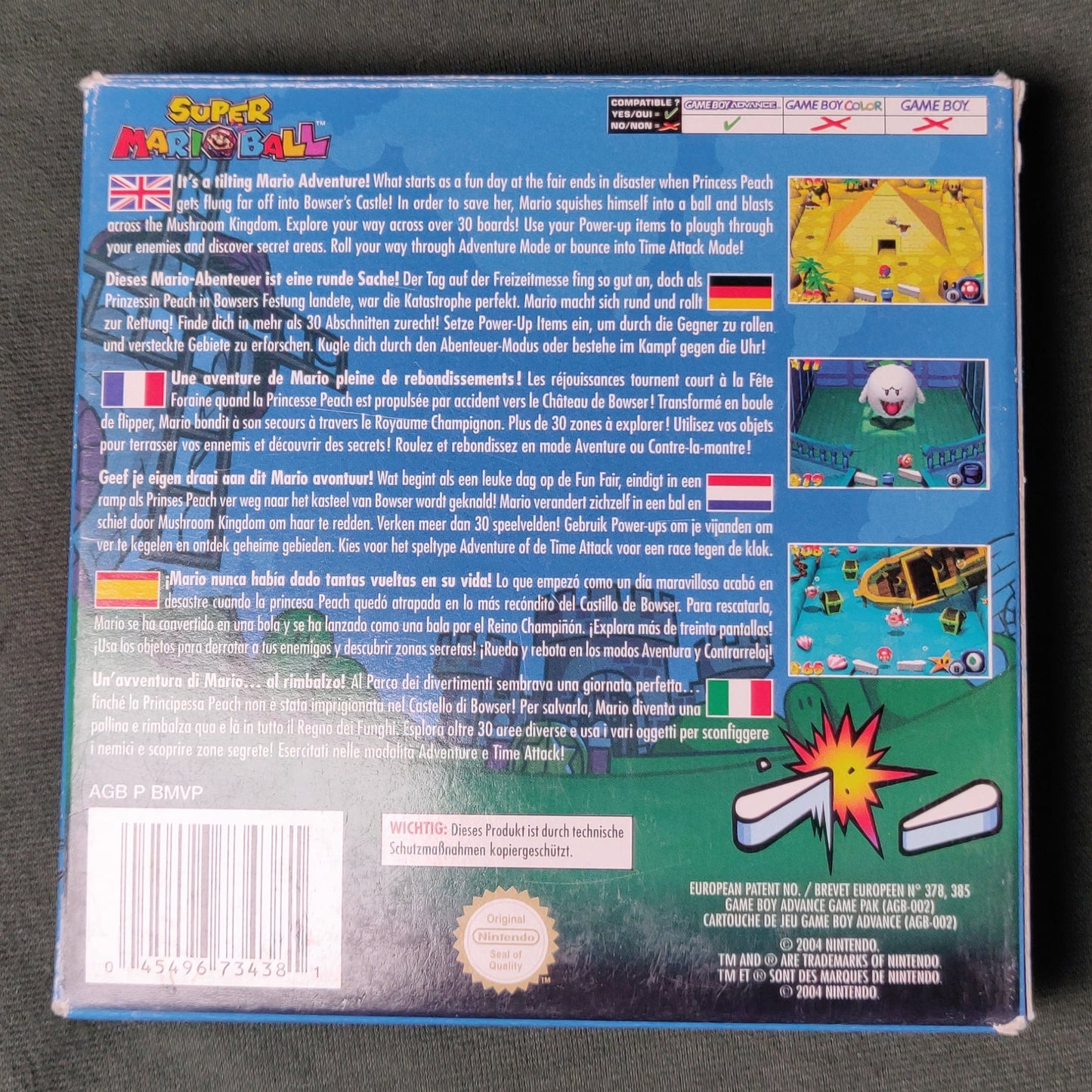 Super Mario Ball CIB PAL GBA