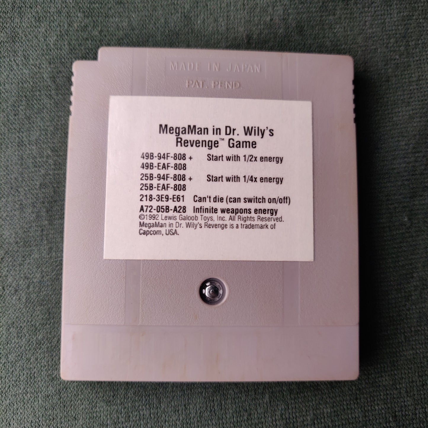 Mega Man: Dr Wily's Revenge for GameBoy