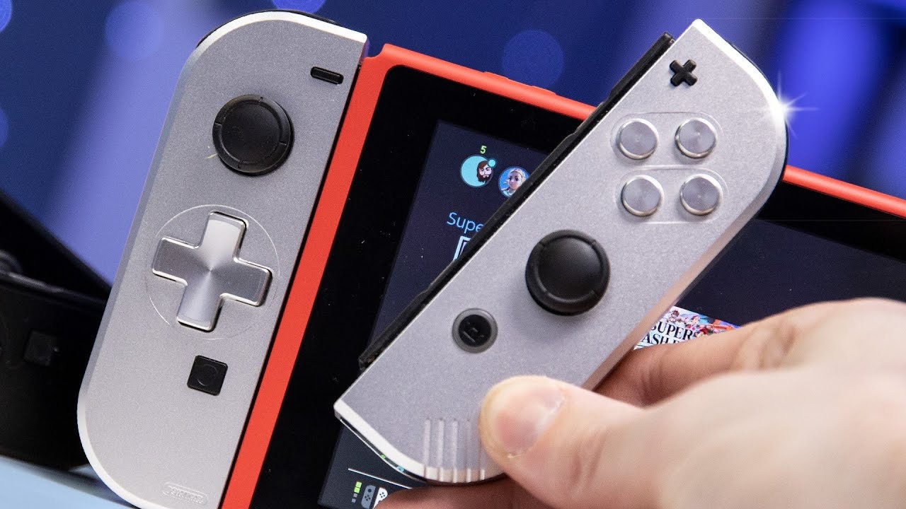 Aluminum Joycon Controllers Boxy Pixel Metal Joycon Controllers
