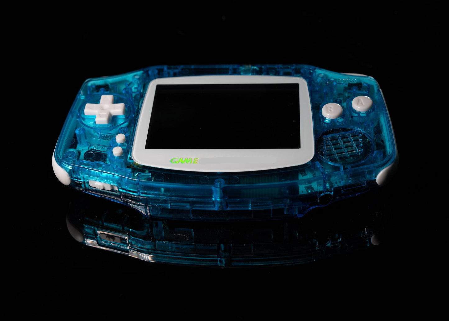 Crystal Blue Lake Custom Gameboy GBA Console