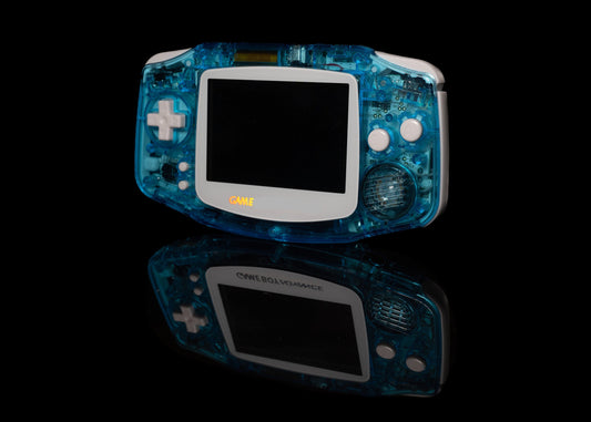 Crystal Blue Lake Custom Gameboy GBA Console